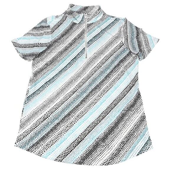 CHICO'S Weekends Patterned Zip Top Size Small - Picture 3 of 7